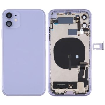 iPhone 11 Purple Battery Back Cover with Buttons & Wireless Charging - 1