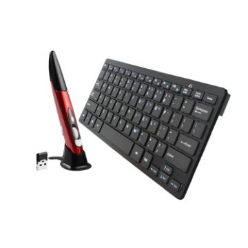 KM-808 Wireless Keyboard & Pen Mouse w/ USB Receiver, Random Color - 1