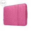 Magenta 13.3" Denim Laptop Bag for MacBook & Lenovo with Zipper - 1
