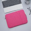 Magenta 13.3" Denim Laptop Bag for MacBook & Lenovo with Zipper - 4