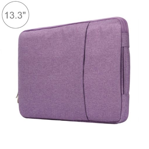 13.3" Purple Denim Laptop Bag, Zipper Case for MacBook & Lenovo - 1