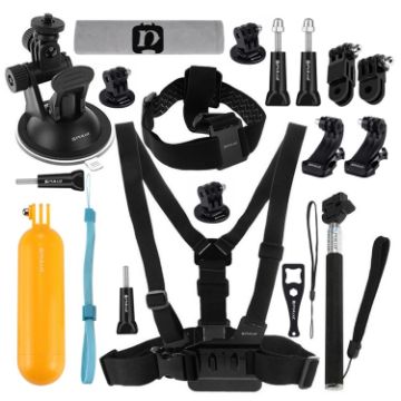 PULUZ 20 in 1 Combo: GoPro, Insta360, DJI Mounts & Straps Kit - 1