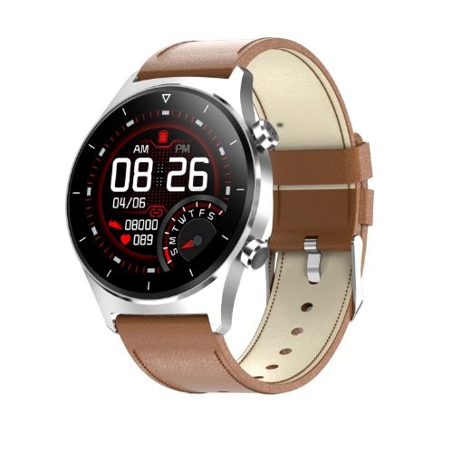 E13 Smart Watch Silver, 1.28" IPS Screen, IP68, Health Monitoring - 1