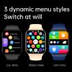 IWO7 Smart Watch 1.82" IP68 Waterproof, Health Monitor, Black - 3