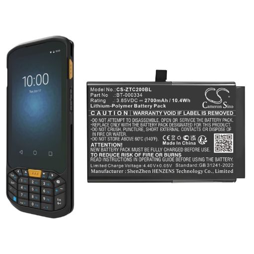 Zebra TC25 TC200J TC20 Battery (p/n BT-000334 BT-000334-1) - 1