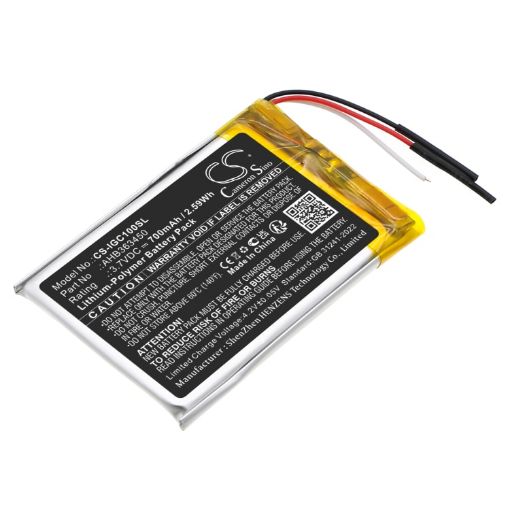Replacement Battery for Igpsport BSC100S BSC100 AHB363450 - 1