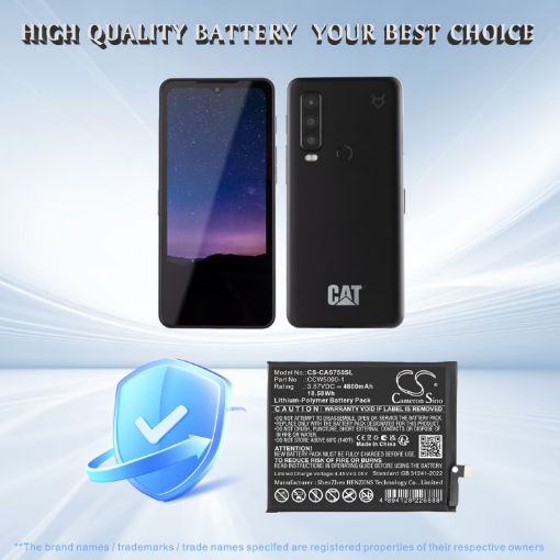 Battery for Caterpillar CAT S75 BM1S1B CCW5000-1 - 1