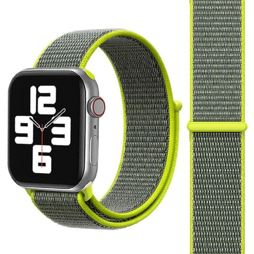 Apple Watch Nylon Band 46/49/45/44mm Green - Simple Fashion Magic Stick - 1