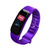 Purple Smart Bracelet - 0.96" IPS Screen, IP67, Heart Rate & Sleep Monitor - 1