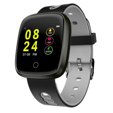 DK03 Smart Bracelet: 1.0" TFT, IP67, Call/Heart Rate/Sleep Monitor, Grey - 1