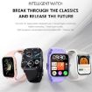DM60 Smart Watch - 1.83" IP68 Waterproof, Temp/Heart/Blood Monitoring (Blue) - 2