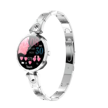AK15 Fashion Smart Bracelet - 1.08" LCD, IP67, Heart & Sleep Monitor, Silver - 1
