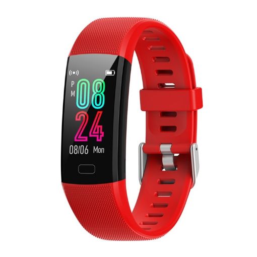 Y10 Smart Bracelet: Call, Heart Rate, BP, Sleep & Oxygen Monitor (Red) - 1