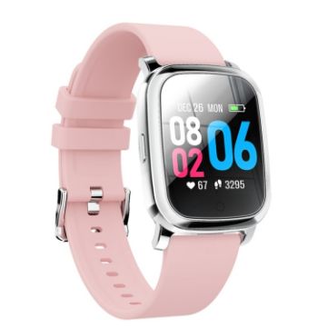 Smart Bracelet: 1.3" TFT Screen, Heart Rate & Sleep Monitor, Pink Band - 1