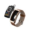 K13 1.14" Smart Watch with Detachable Earphone & Leather Band, Brown - 1