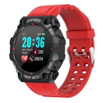 FD68 1.3" Round Screen Sport Smart Watch, Heart Rate, Multi-Sports, Red - 1
