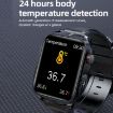TK11P Smart Watch: 1.83" IPS, IP68, Leather Band, Stress/ECG Monitor (Black) - 9