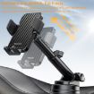 Yesido C173 Suction Cup Telescopic Car Phone Holder - Black - 2