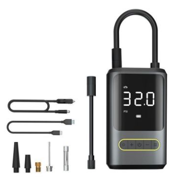 Portable Dual Power Car Tire Air Pump - ATJ-8466 Digital Display Wireless - 1