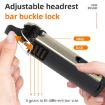 G202 Car Phone Bracket Hook - 360 Rotating Telescopic (Black) - 4