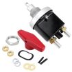 High Current 300A Silver Copper Battery Cut Off Switch 12V-36V Red Handle - 4