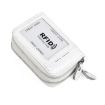 White Genuine Leather RFID Blocking Card Holder Wallet, 10.5x7x4cm - 1