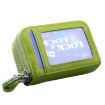 Genuine Leather RFID Blocking Zipper Card Holder Wallet, Green, 10.5x7x4cm - 2