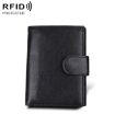 Antimagnet RFID Leather Wallet/Passport Package with Cowhide Card Slot - 1