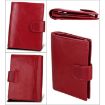 Red Antimagnet RFID Genuine Leather Wallet & Passport Holder for Men - 3