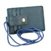 KB153 Blue RFID Leather Card Holder with Lanyard - Antimagnetic ID Badge - 3