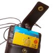 KB153 Blue RFID Leather Card Holder with Lanyard - Antimagnetic ID Badge - 7