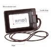 KB153 RFID Leather Card Holder ID Badge with Lanyard - Yellowish-brown - 5