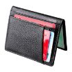 KB173 Ultrathin Litchi Texture Leather Card Holder Bag - Black - 1