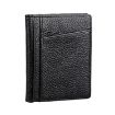 KB173 Ultrathin Litchi Texture Leather Card Holder Bag - Black - 2