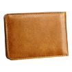 KB186 RFID Leather Billfold Card Wallet, Antimagnetic, Unisex, Yellowish-Brown - 4
