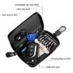 Large-capacity Leather Keys Holder Bag & Wallet - Coffee, 9105 Model - 2