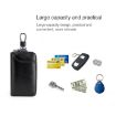 Large-capacity Leather Keys Holder Bag & Wallet - Coffee, 9105 Model - 4