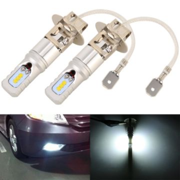 H3 Car LED Fog Light 2PCS 12V 4.5W 6000K 360LM 6 CSP Beads White - 1