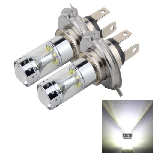 H4 60W 1200LM 6000K Car Fog Lights, 12 XB-D LED, DC 12V, 2 PCS White - 1