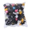 100 PCS Plastic Rivets Fastener Push Clips - Hole Design (Colors) - 1