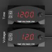 2 in 1 Motorcycle Voltmeter & Clock, Digital Display, 6-30V, IP67, Red Light - 4
