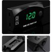 2 in 1 Motorcycle Voltmeter + Clock, Digital Display, 6-30V, IP67, Green - 3