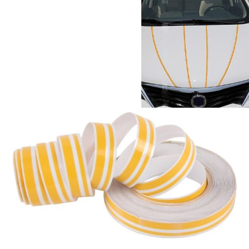 12mm x 9.8m Yellow Car Self Adhesive Decorative Stripe Tape Line - 1