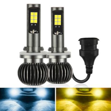 2 PCS EV15 880/881 Car LED Fog Light, Cold White + Amber, DC9-32V/6W/IP67 - 1