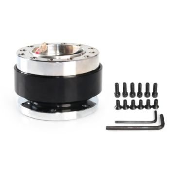 Universal 60mm Car Steering Wheel Quick Release HUB Adapter (Black) - 1
