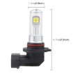 9006 Car Fog Lights 2 PCS, 40W 800LM 6000K 8 LEDs DC 12V White - 4