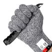 Cut-resistant Gardening Gloves, HPPE, Food-grade, Size M, 22cm, Black - 3