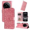 Xiaomi 14 Ultra Rose Gold Sunflower Embossed Leather Phone Case - 1