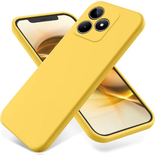 Realme C53/Narzo N53 Yellow Silicone Dropproof Full Coverage Case - 1