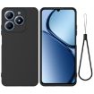Realme C63/Narzo N63 Black Liquid Silicone Dropproof Phone Case - 1